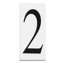 5 in. #2 House Number Panel in White