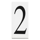 5 in. #2 House Number Panel in White