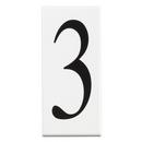 5 in. Number 3 Panel in White