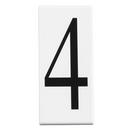 5 in. #4 House Number Panel in White