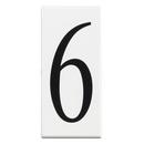 5 in. Number 6 Panel in White