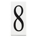 5 in. Number 8 Panel in White