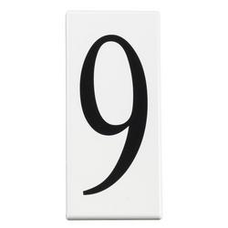 5 in. Number 9 Panel in White