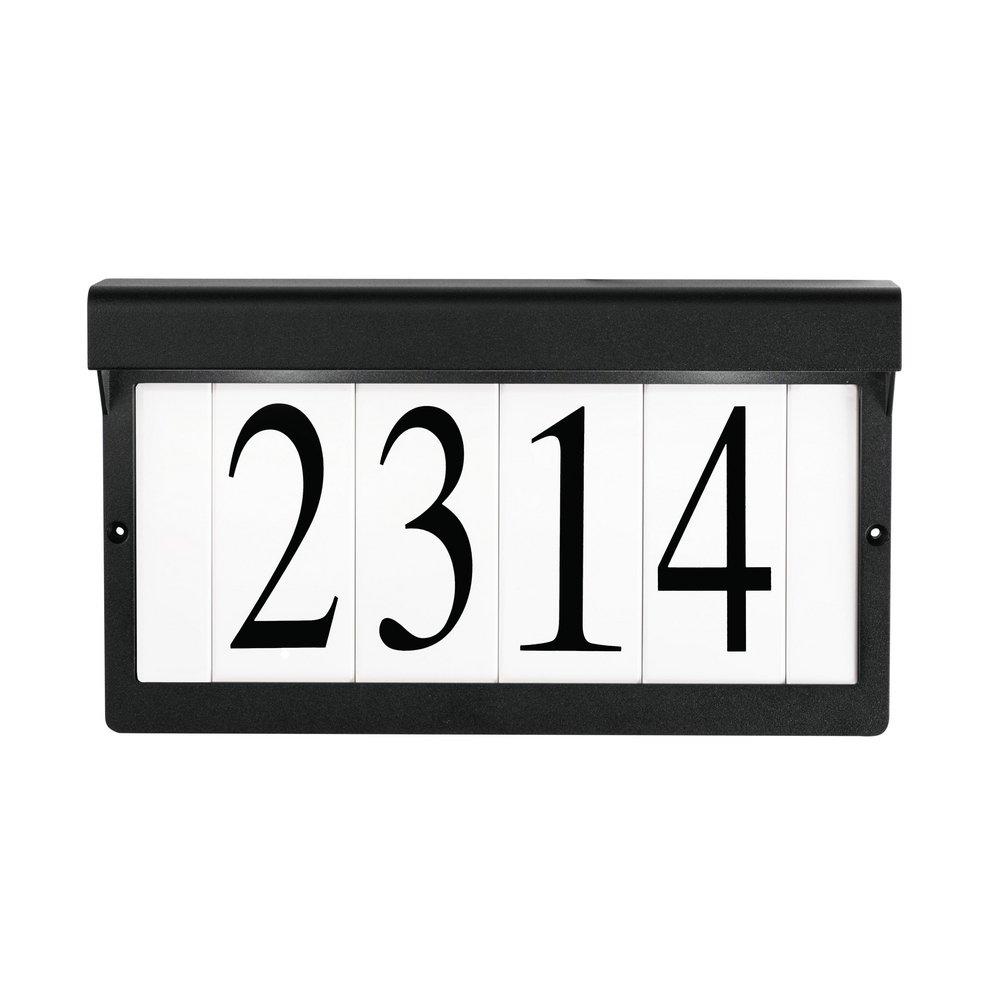 Textured Black Aluminum Address Light in Textured Black 