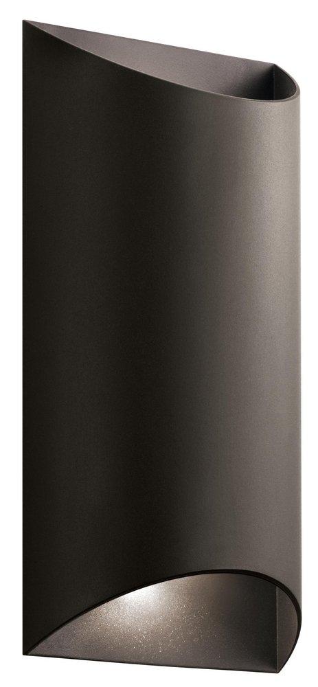 Kichler Lighting Textured Architectural Bronze 14 in. 16W 2-Light Outdoor Wall Lantern 