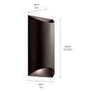 Kichler Lighting Textured Architectural Bronze 14 in. 16W 2-Light Outdoor Wall Lantern 