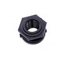 Den Hartog Black NPT Bulkhead Heavy Duty Polypropylene Fitting in Black 