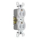 Pass & Seymour White 125V Receptacle in White 