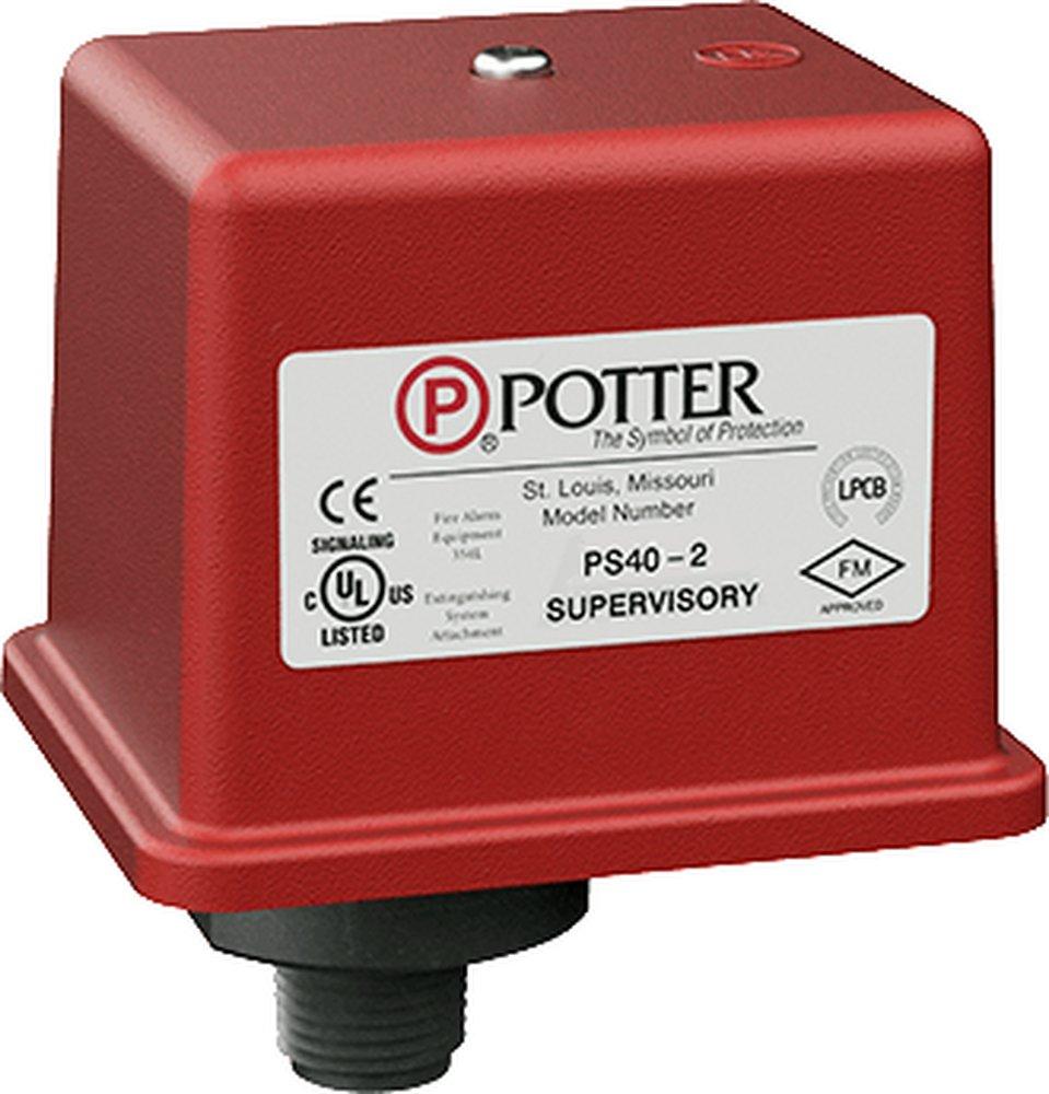 Potter Electric Red 4-11/50 in. MNPT Die Cast and Plastic Supervisory Switch 