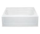Aquatic White 60 x 37-1/4 in. Soaker Alcove Bathtub with Drain in White 