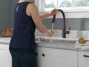 Delta Faucet Venetian Bronze Single Handle Pull Down Touch Activated Kitchen Faucet 