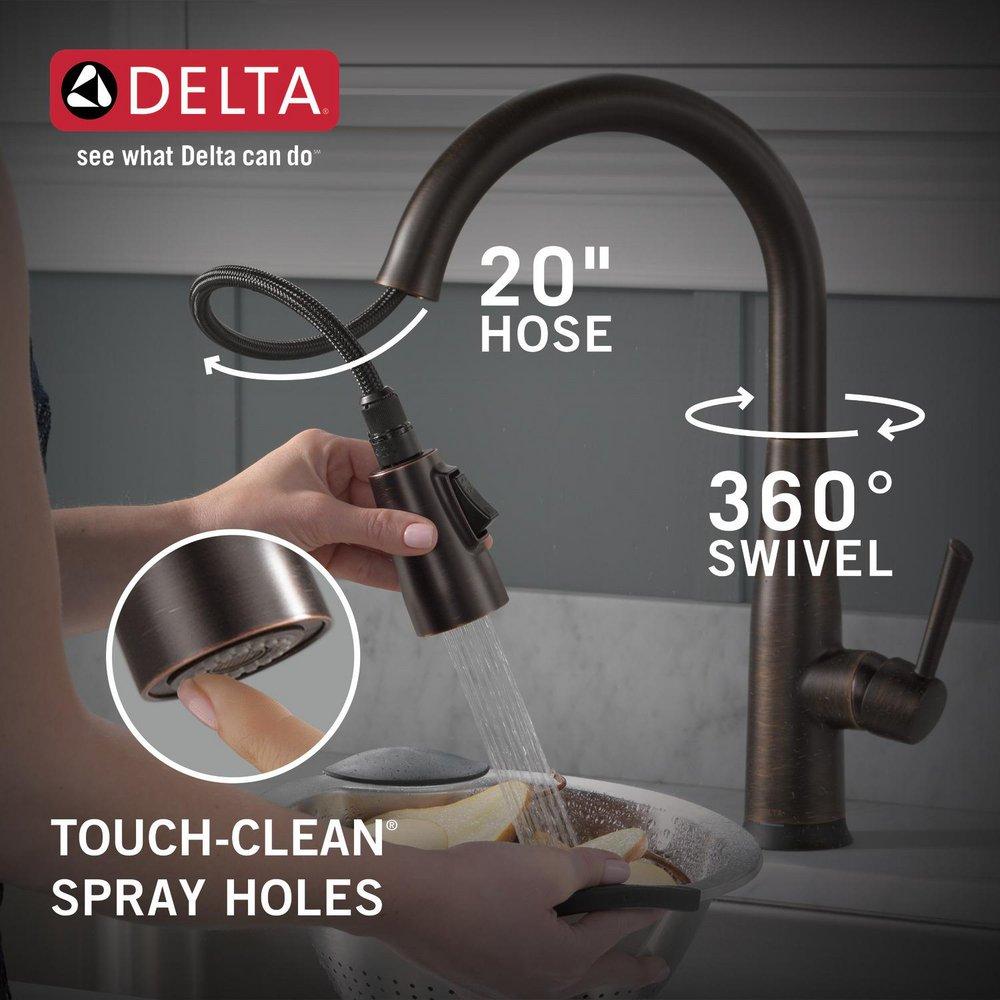 Delta Faucet Venetian Bronze Single Handle Pull Down Touch Activated Kitchen Faucet 