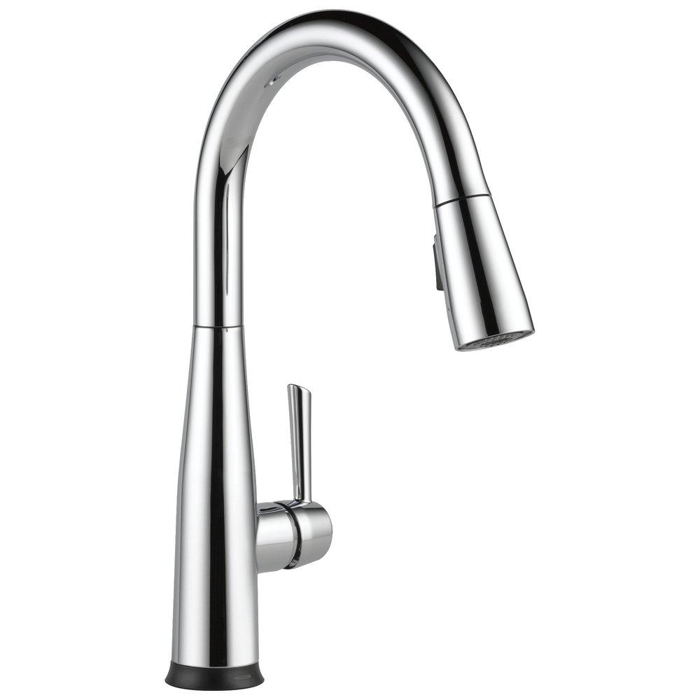 Delta Faucet Chrome Single Handle Pull Down Touch Activated Kitchen Faucet 