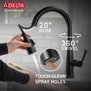 Delta Faucet Matte Black Single Handle Pull Down Touch Activated Kitchen Faucet 