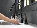 Delta Faucet Matte Black Single Handle Pull Down Touch Activated Kitchen Faucet 
