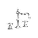 Newport Brass Polished Chrome 3-Hole Kitchen Faucet with Double Cross Handle 