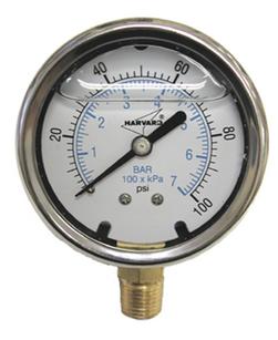 100 psi Pressure Gauge Liquid