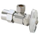 3/8 in x 1/4 in Straight Supply Stop Valve in Polished Chrome