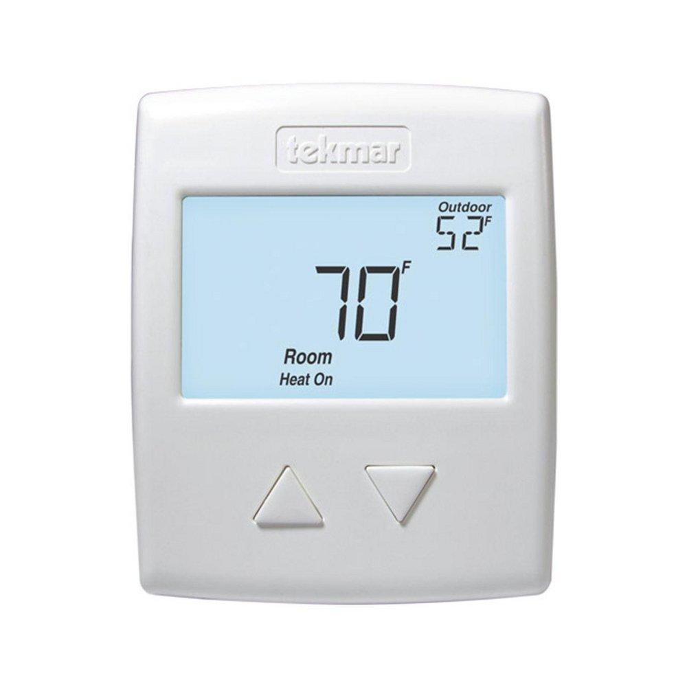 Tekmar Control Systems White 1H Non-programmable Thermostat 