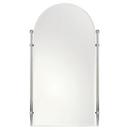 Ginger Polished Chrome Brass Wall Mount Arched Mirror in Polished Chrome 
