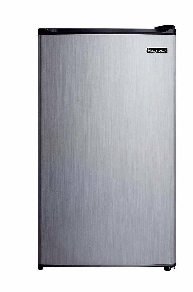 Magic Chef Appliance Stainless Steel 18-1/2 in. 3.5 cu. ft. Compact Refrigerator 