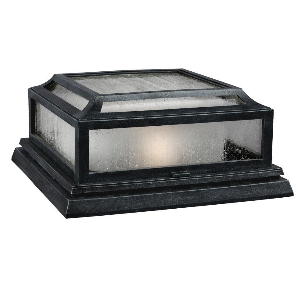Visual Comfort & Co. Studio Dark Weathered Zinc 75W 2-Light Outdoor Flushmount Ceiling Fixture 