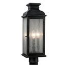 20-1/8 in. 60W 3-Light Outdoor Post Lamp in Dark Weathered Zinc