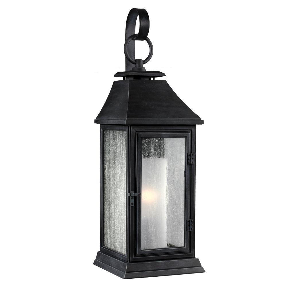 Visual Comfort & Co. Studio Dark Weathered Zinc 7-1/4 in. Medium E-26 Base Wall Sconce 