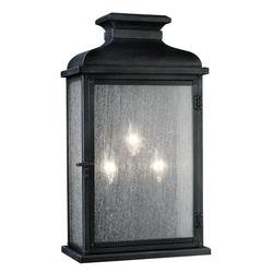 23-7/8 in. 3-Light Wall Mount Lantern in Dark Weathered Zinc