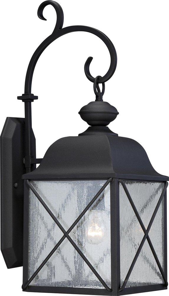 NUVO Textured Black 25-1/4 in. 100W Wall Mount Medium Lantern 