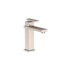 Single Handle Monoblock Bathroom Sink Faucet in Satin Nickel - PVD