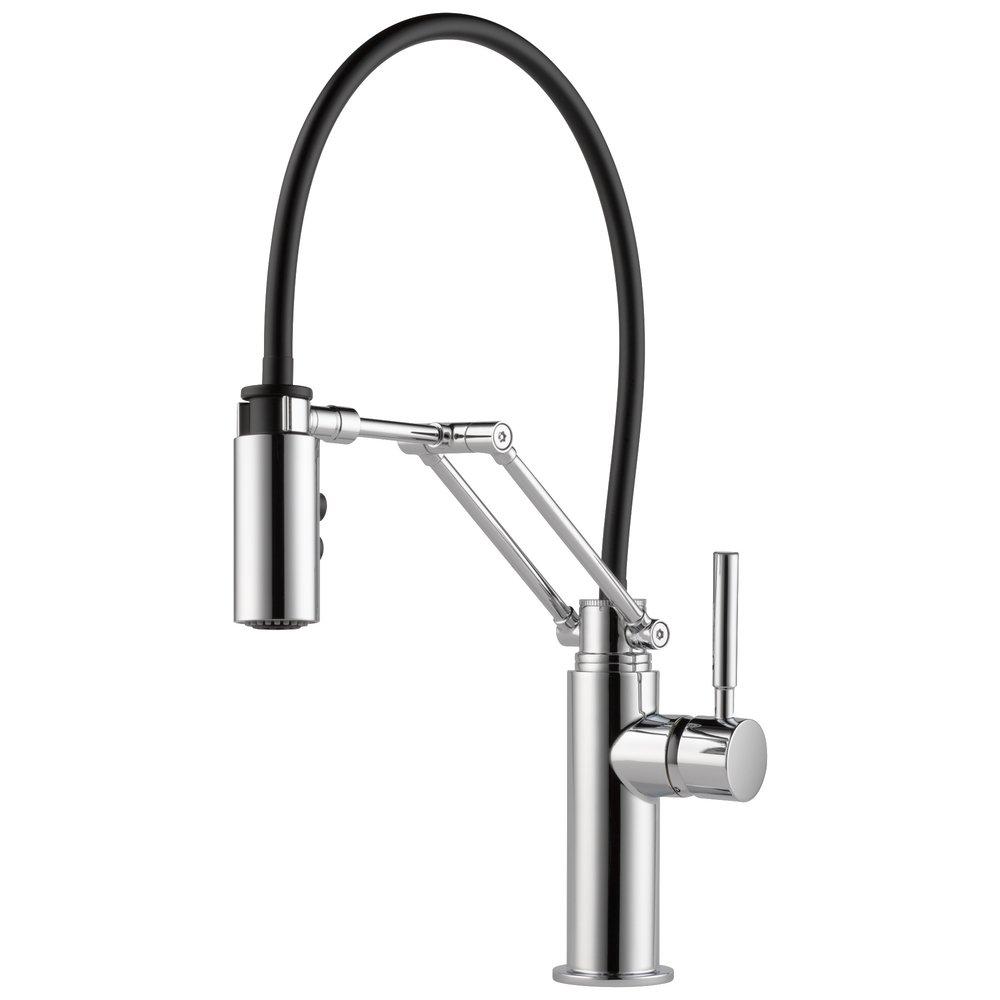 Brizo Chrome Single Handle Pull Down Kitchen Faucet 