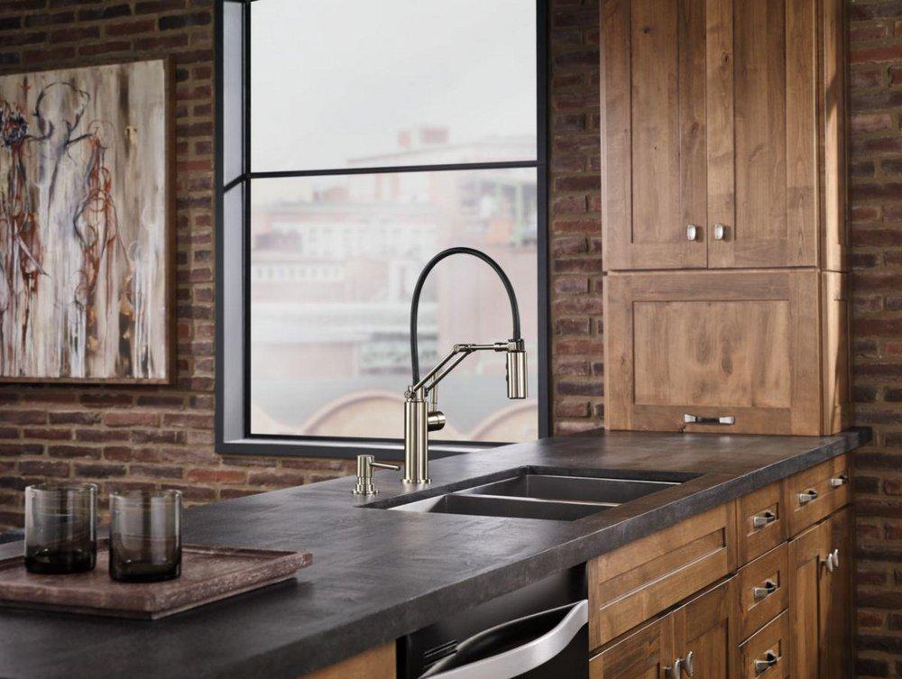 Brizo Brilliance Stainless Single Handle Pull Down Kitchen Faucet 