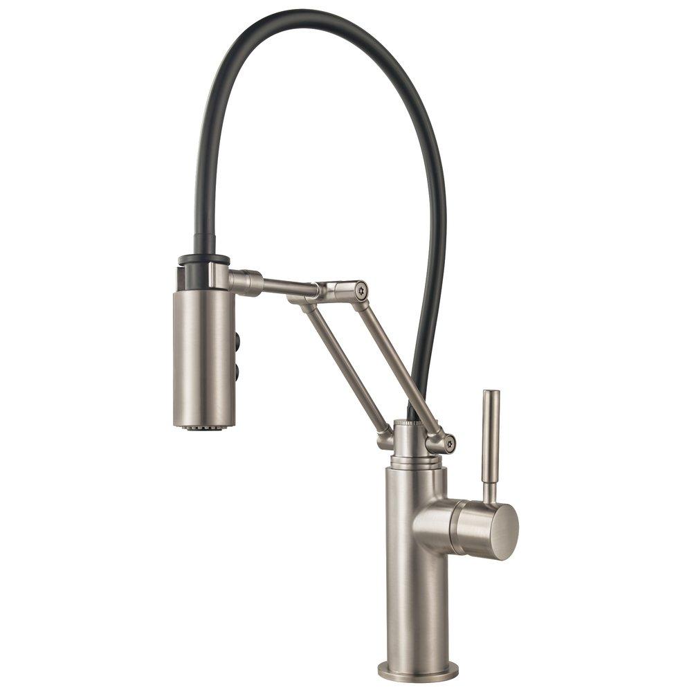 Brizo Brilliance&reg; Stainless Single Handle Pull Down Kitchen Faucet 