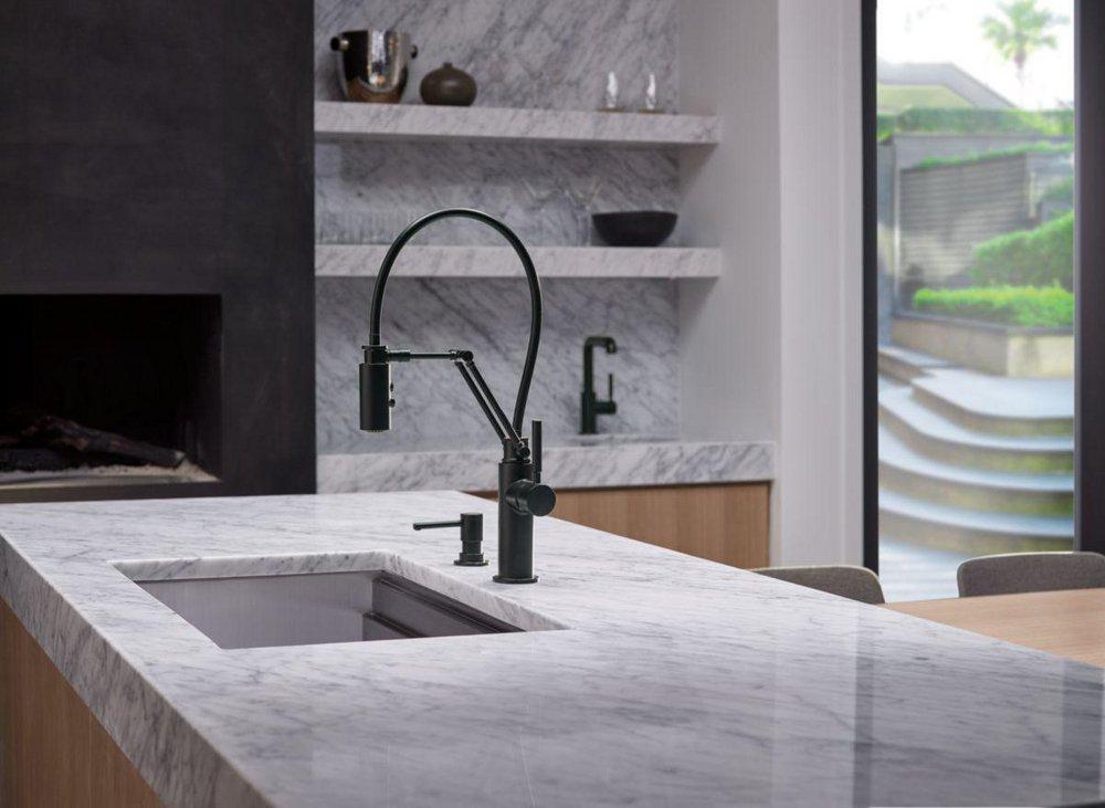 Brizo Matte Black Single Handle Pull Down Kitchen Faucet 