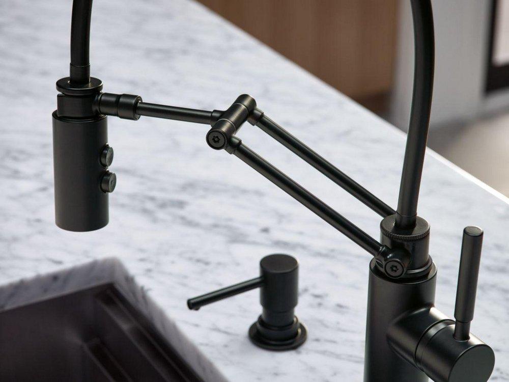 Brizo Matte Black Single Handle Pull Down Kitchen Faucet 
