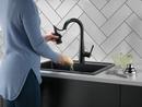 Delta Faucet Matte Black Single Handle Pull Down Bar Faucet 
