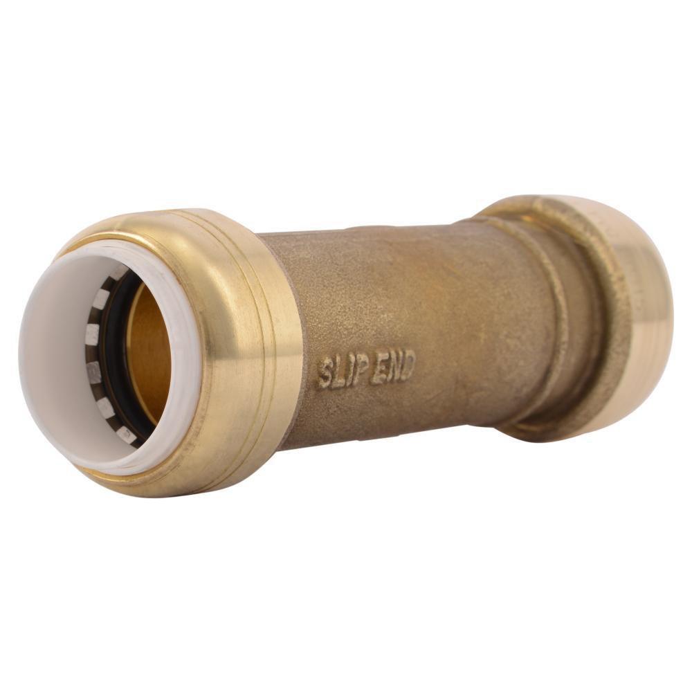 SharkBite&reg; Natural Brass PVC Slip Repair Straight Coupling 