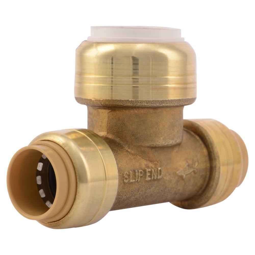 SharkBite&reg; Natural Brass CTS x PVC Brass Straight Transition Fitting 