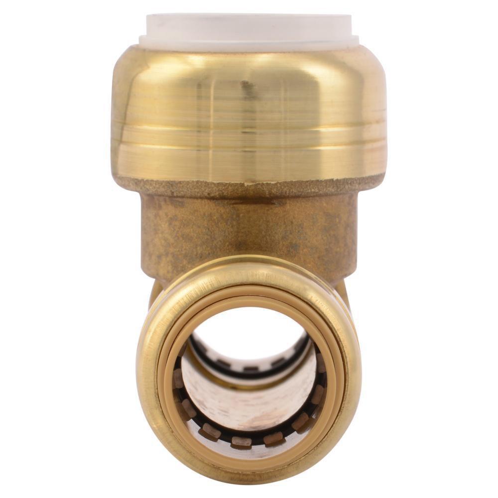 SharkBite&reg; Natural Brass CTS x PVC Brass Straight Transition Fitting 