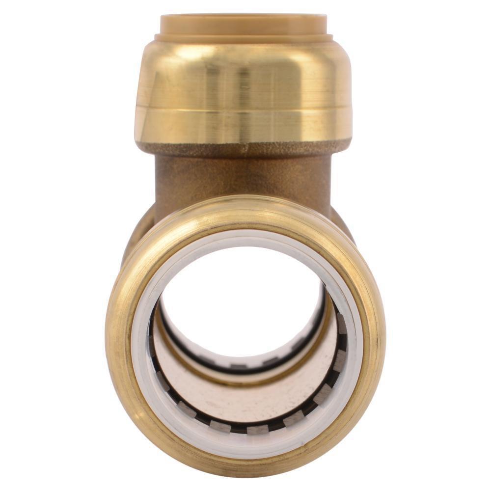 SharkBite&reg; Natural Brass Brass Straight Transition Slip Tee 