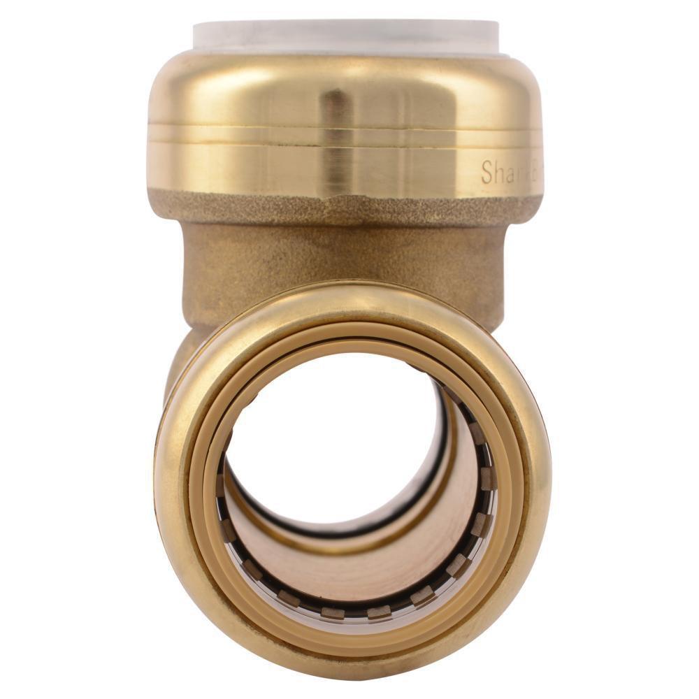 SharkBite&reg; Natural Brass Brass Straight Transition Slip Tee 