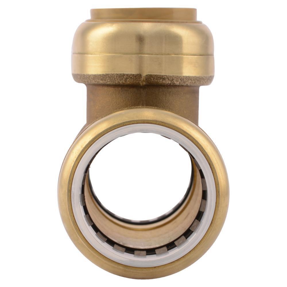SharkBite&reg; Natural Brass PVC x CTS Brass Straight Transition Fitting 