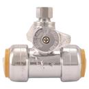 SharkBite&reg; Polished Chrome Push x Compression x Compression Lever Handle Angle Supply Stop Valve in Chrome Plated 