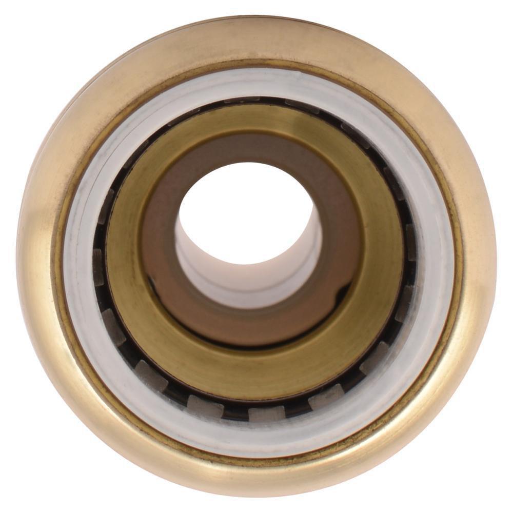 SharkBite&reg; Natural Brass CTS x PVC Transition Straight Coupling 