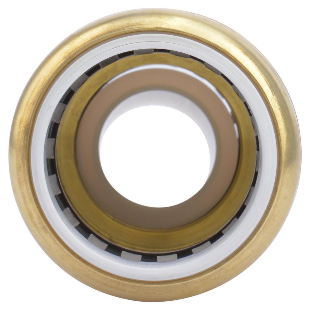 SharkBite&reg; Natural Brass CTS x PVC Transition Straight Coupling 