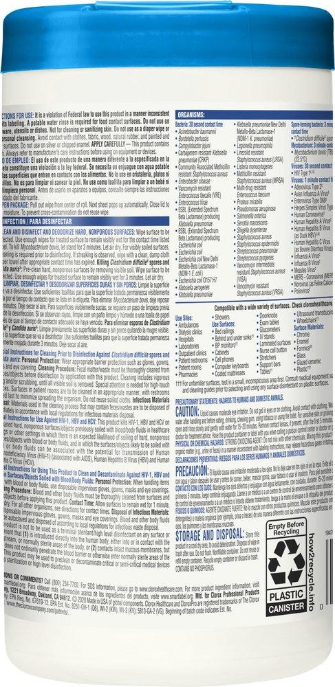 Clorox White Germicidal Wipe with Bleach 