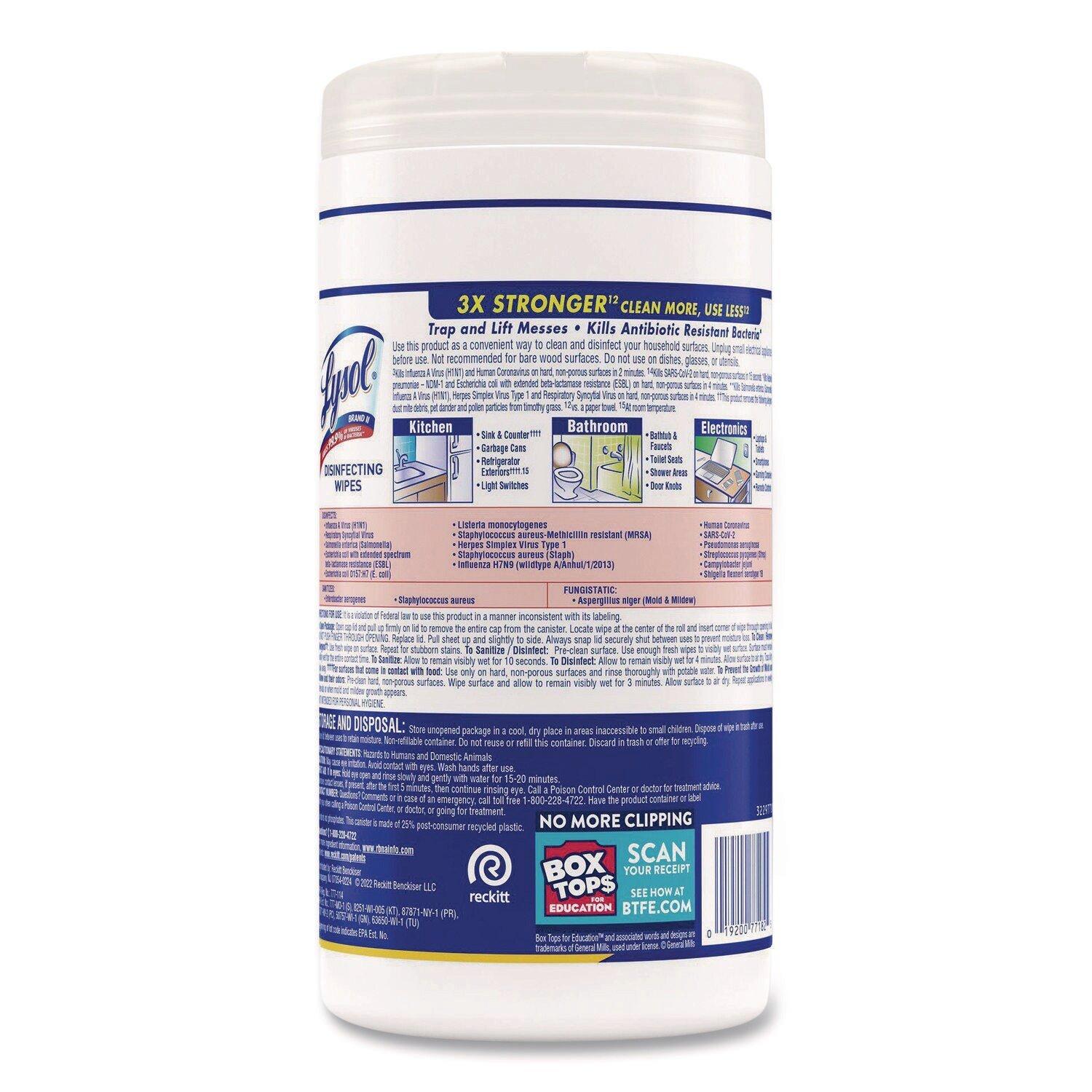Lysol&reg; White Disinfectant Wipes (80 Sheets) 