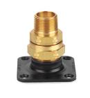 1/2 in. NPT Brass Flexible Gas Pipe Termination Fitting with Square Flange (12 Pack)