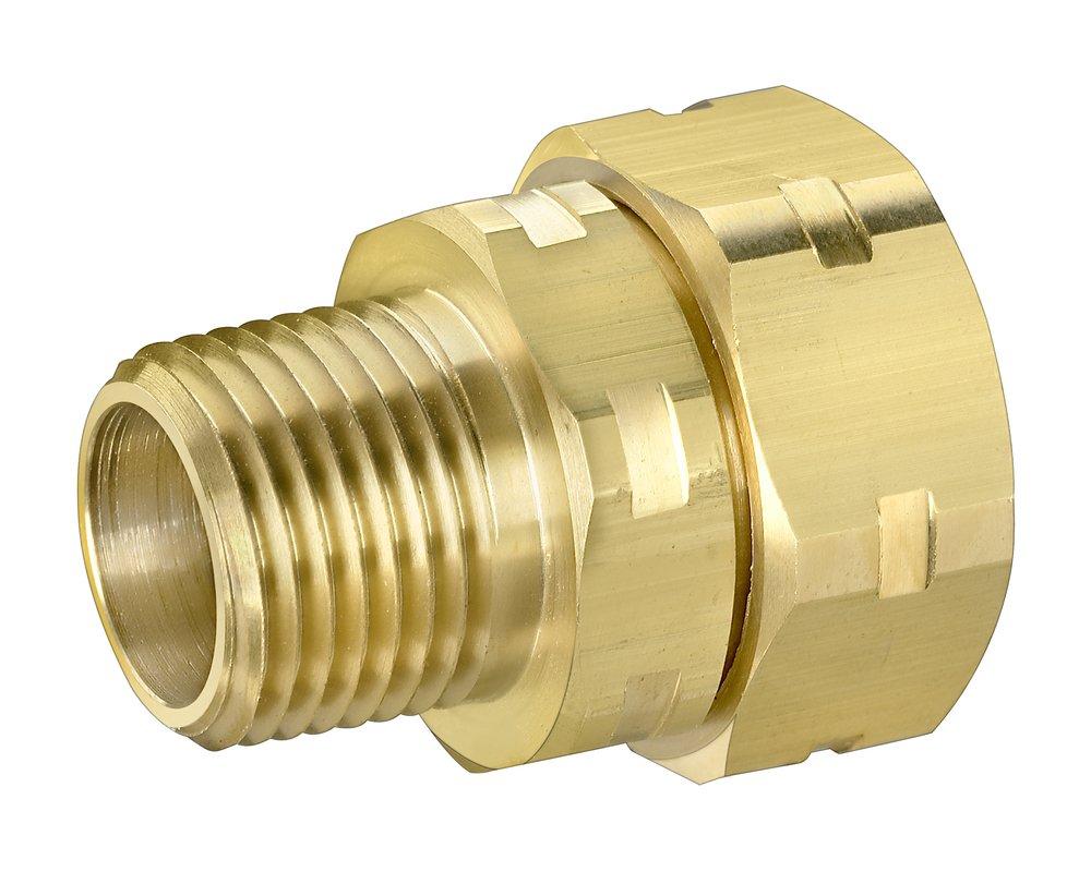 FlashShield+™ MNPT Adapter CA360 Brass Flexible Gas Pipe Straight Fitting 